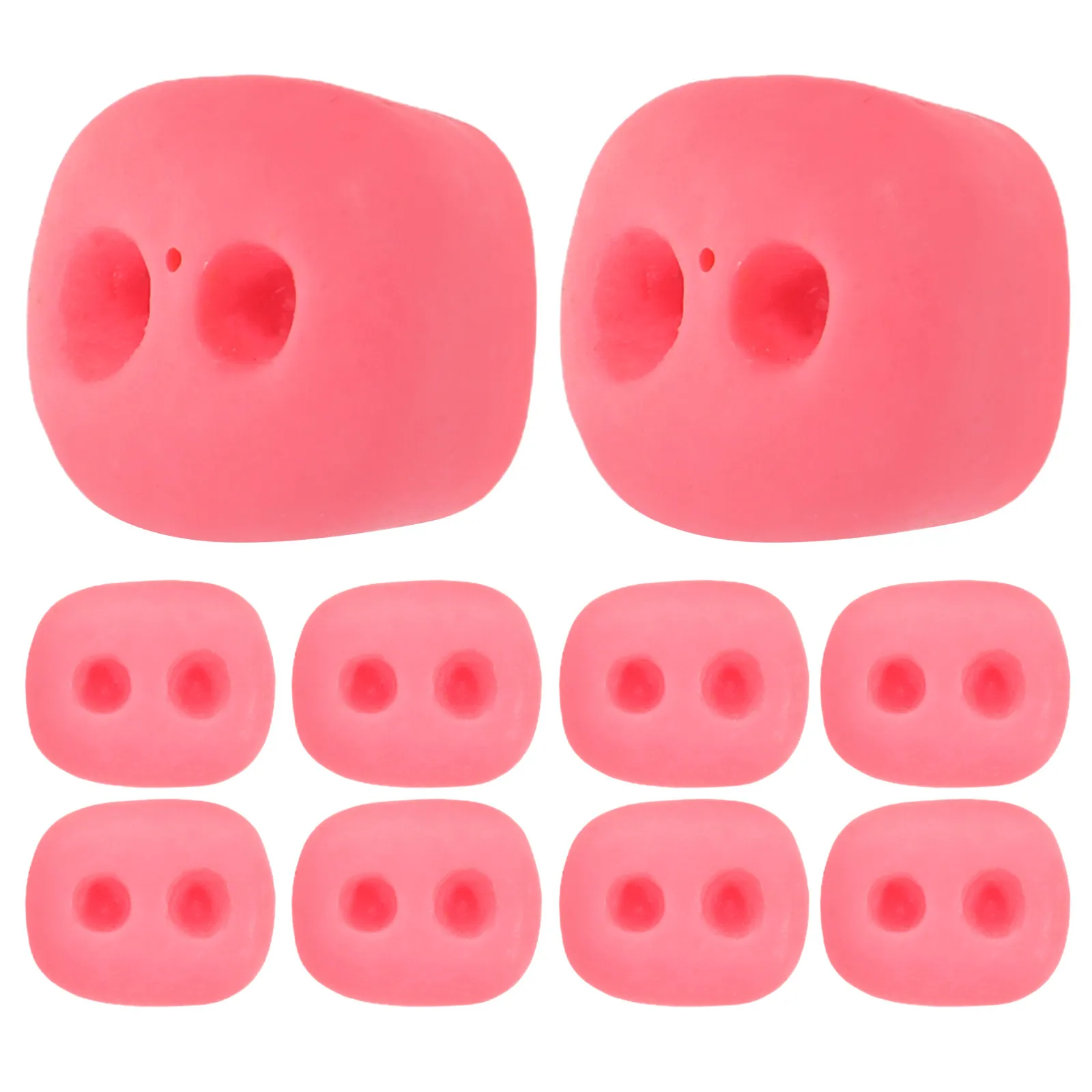 10Pcs Lifelike Pig Nose Kit for Crafters DIY Pig Nose Accessories for Miniature Stuff Simulation Animal Kids Interactive
