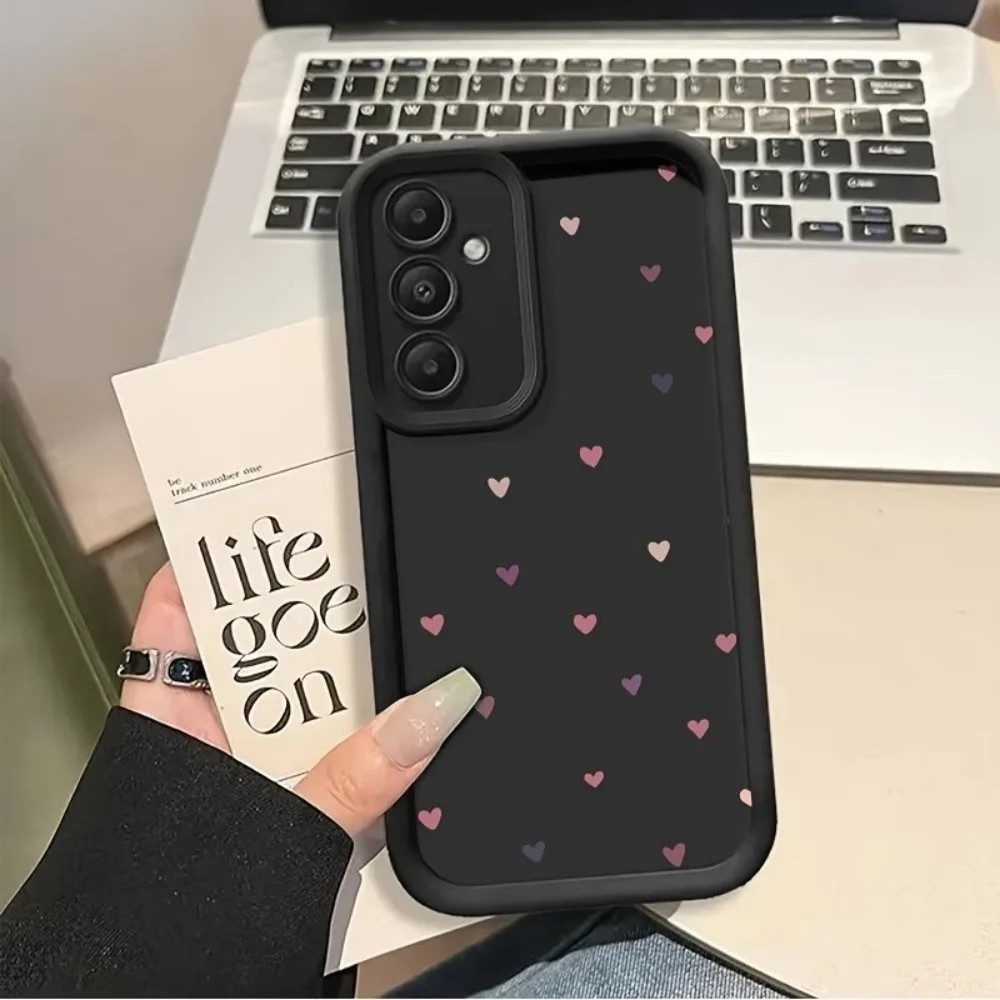 Drop Protection Phone Case For Samsung Galaxy A73 A72 A71 A56 A55 A54 A53 A52 A52s A50 A50s A30s 5G 4G Colorful Hearts Cover