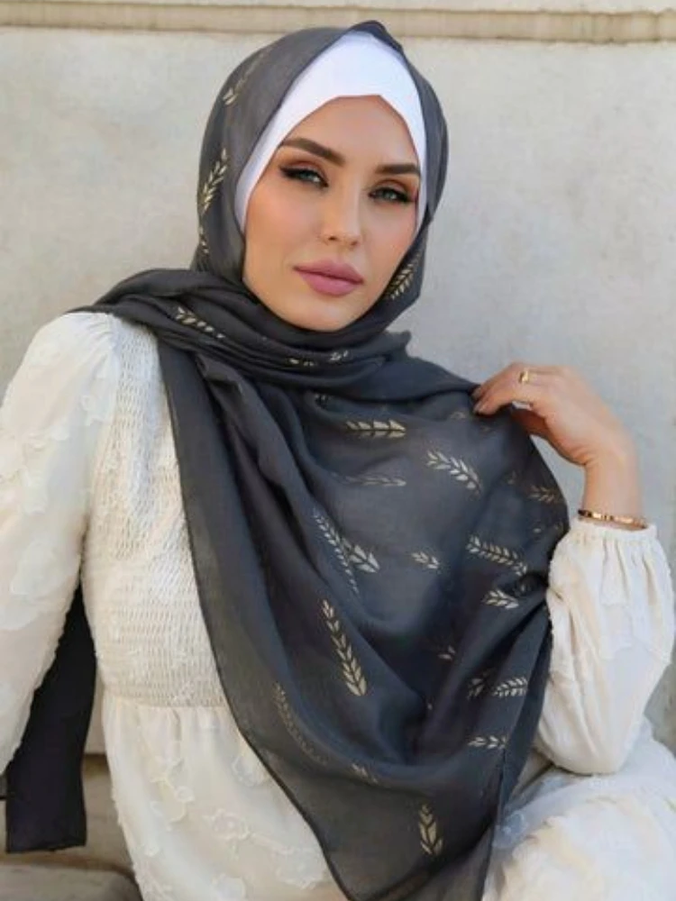 New Bronzing Cotton Scarf Hijabs for Woman Scarves Shawl Head Scarf Headwraps for Women Bandana Muslim Woman Turban Hoofddoek