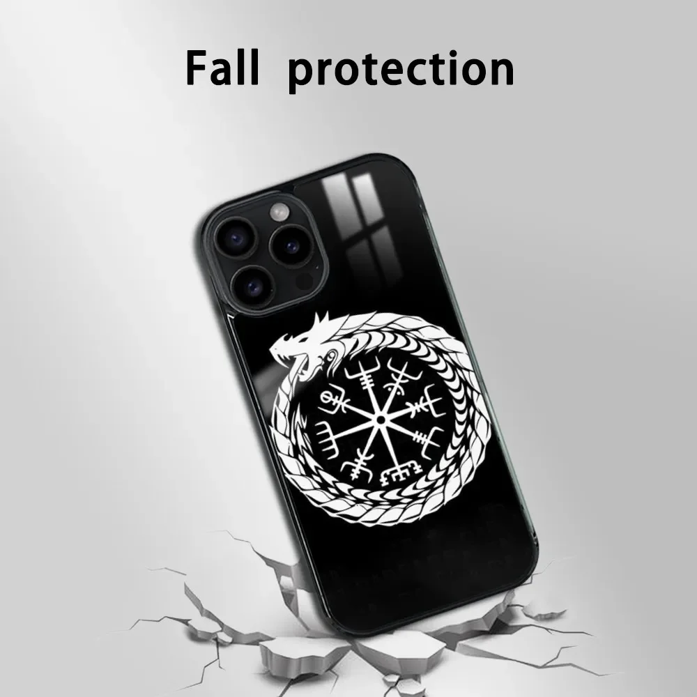 Viking vegvir Logo Phone Case For iPhone 16 15 14 13 12 11 Pro Max Plus Mini Magsafe Mirror Wireless Magnetic Cover