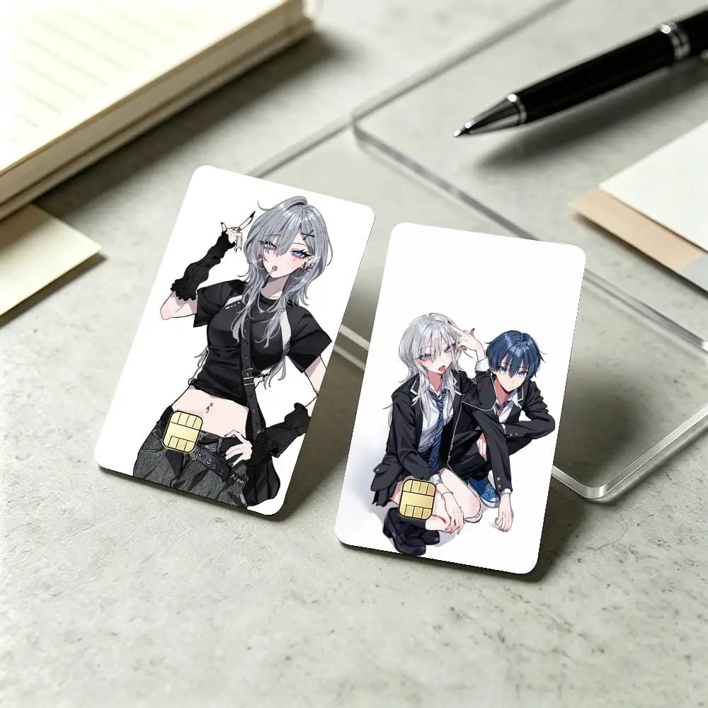 Haimiya Senpai Wa Kowakute Kawaii Manga Sticker Film Tape Skin for Credit Card Debit Card Waterproof Stickers