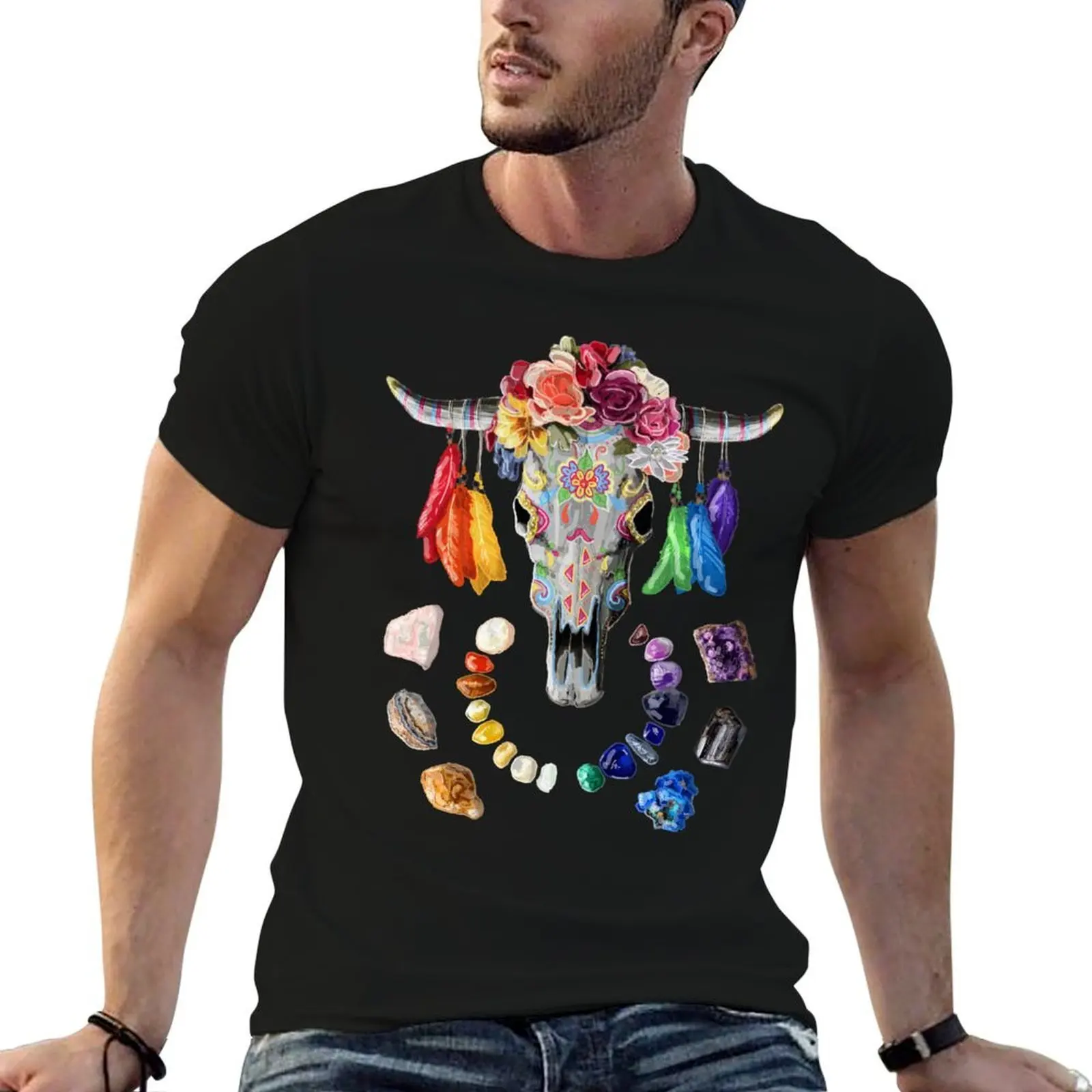 

Steer Skull T-Shirt t shirts designer t shirts with prints T-Shirt
