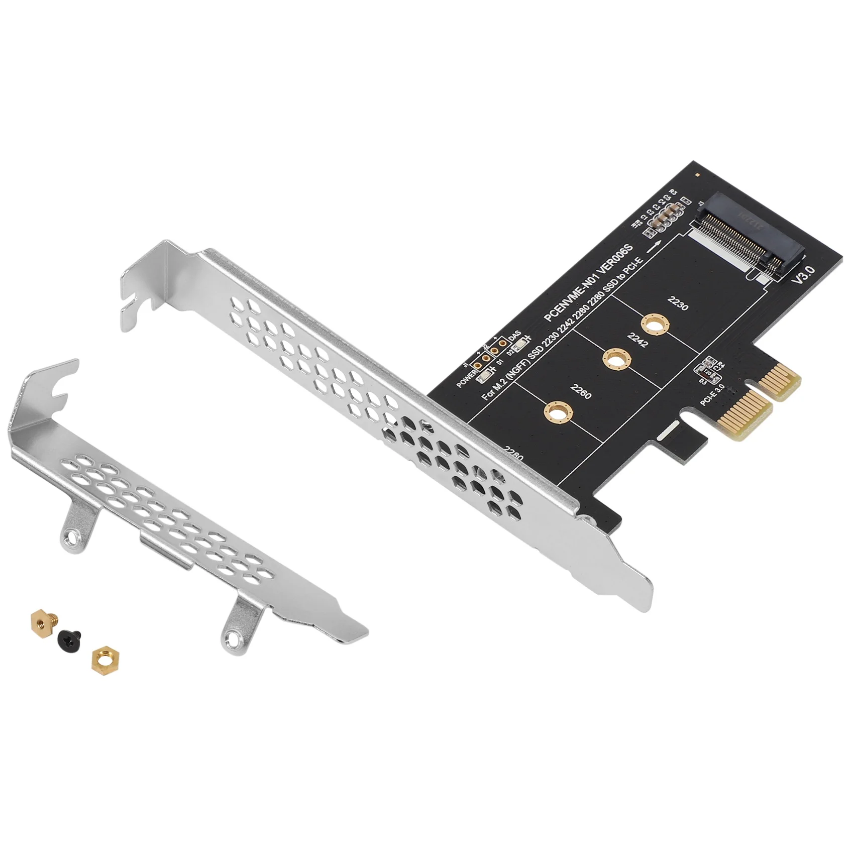 PCIE to M2 Adapter PCI Express 3.0 X1 to NVME SSD M2 PCIE Raiser Adapter Support 2230 2242 2260 2280 M.2 SSD