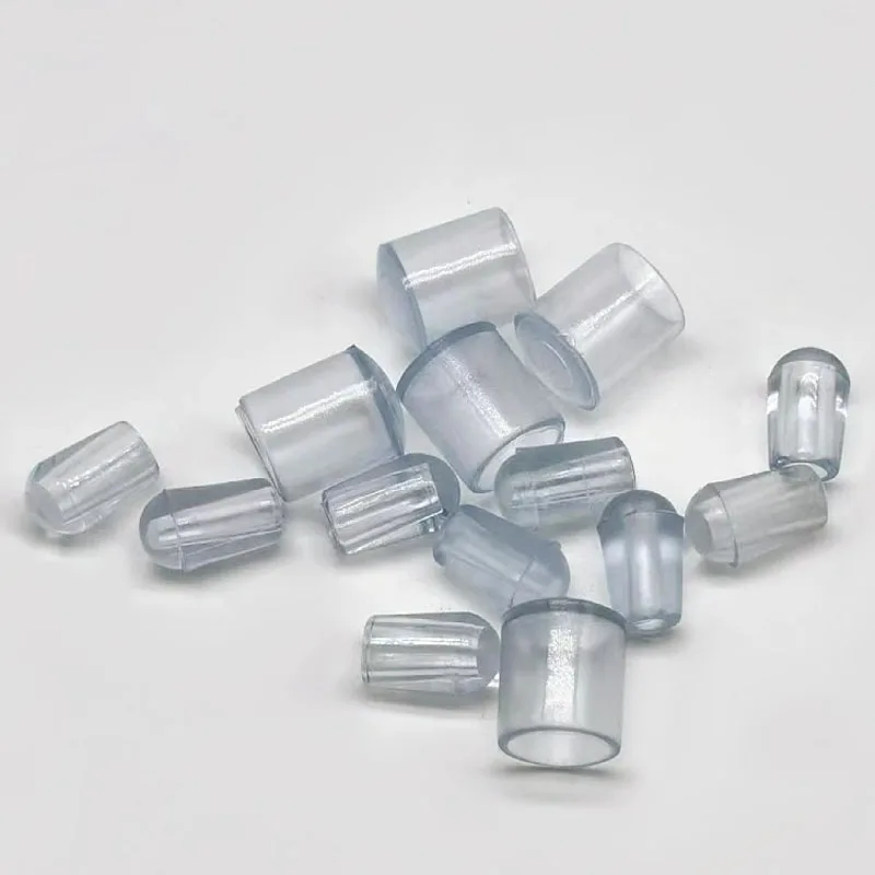 PVC Round Rubber End Cap Tips Foot Cover Female Caps Tube Insert Stoppers Coat hanger Wire Steel Pipe Plastic Thread Protector