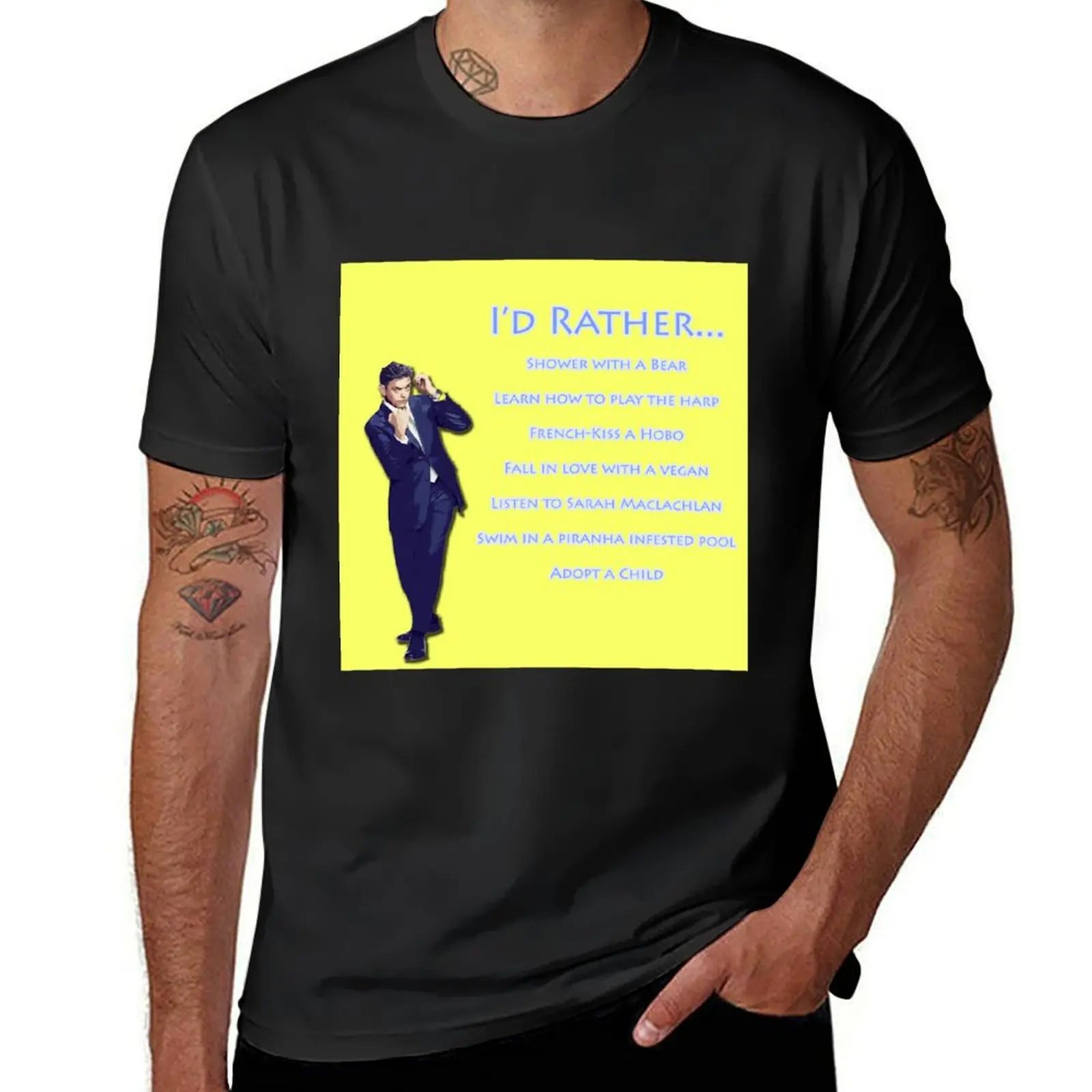 Carlton Lassiter T-Shirt korean fashion heavyweights mens t shirt