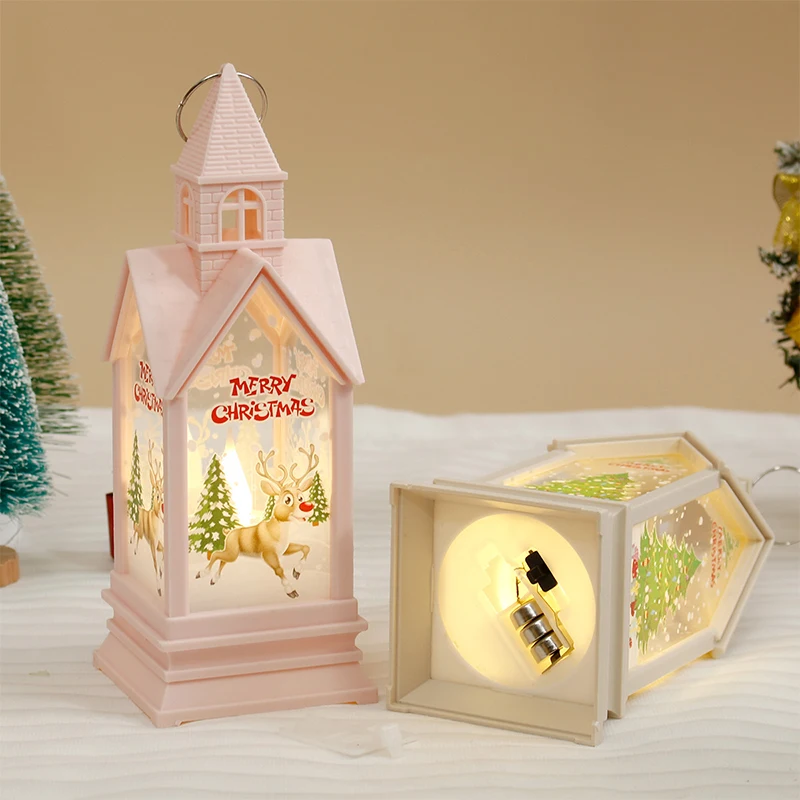 Natal vento lâmpada mini candeeiro de mesa pequena noite lâmpada dos desenhos animados boneco de neve decoração de natal pequena noite lâmpada decoração de mesa