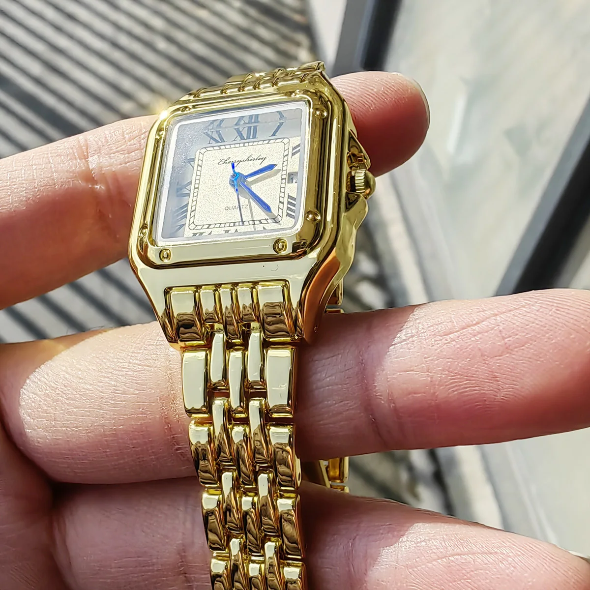 New Fashion Men Watch Square Simple Design Couple Quartz Watch Fashion Stainless Steel Women's Watch