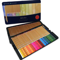 72 color iron boxed water-soluble colored pencils, art brush colored lead painting set, for painting enthusiasts