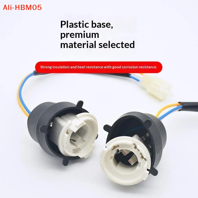 (HB05)1/2Pcs New BA20D Motorbike Headlight Socket Lamp Bulb Connector Base Adapter Fit For REX 400 450 500