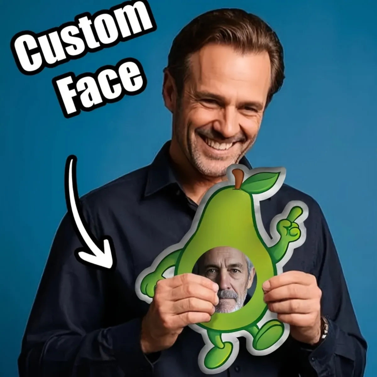 وسادة قطيفة منزلية مخصصة للصور - هدية مخصصة على شكل كمثرى مع صورتك، هدية يجب اقتناؤها لأعياد الميلاد #2