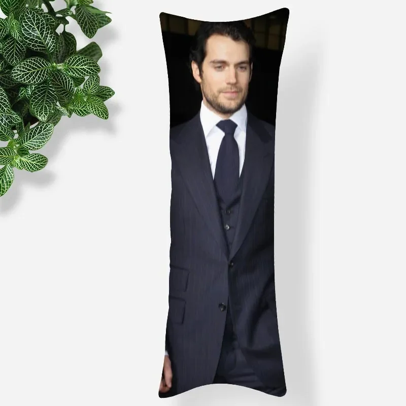 Custom Henry Cavill Pillowcase Printed Satin Fabric Pillow Cover Rectangular Zipper Kawaii Body Cover Dropshipping 1102