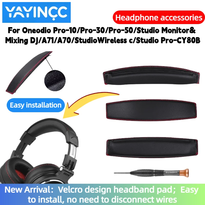 

Replacement Velcro Head Beam Cover For Oneodio Pro-10/30/50/Studio Monitor& Mixing DJ/A71/A70/Studio Wireless C/Studio Pro-CY80B