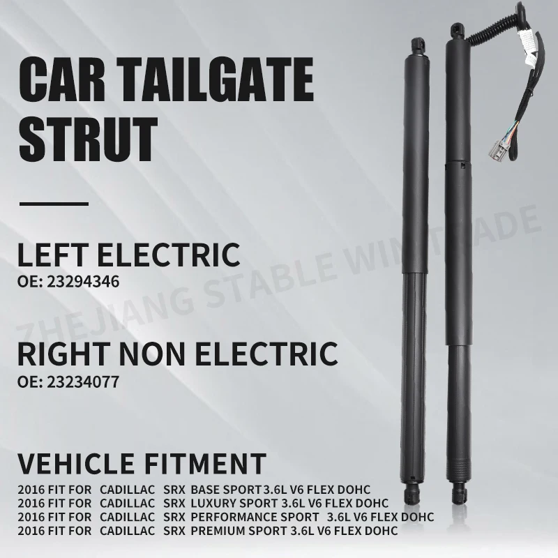 Trunk Rear Power Liftgate Electric Tailgate Lift Support Struts Left and Right For Cadillac SRX 2016 3.6L V6 23294346 23234077