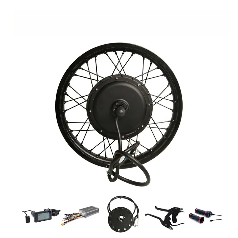 

3000W Electric Motorcycle Conversion Kit Rear Wheel Hub Motor 48V-72V with S830/SW900 Display for Off-Road E-Bike DIY Upgrade