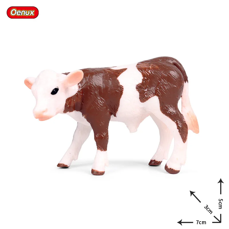 Solid simulation wild animal model poultry small cattle farm dairy cow yak model hand-made children's toys