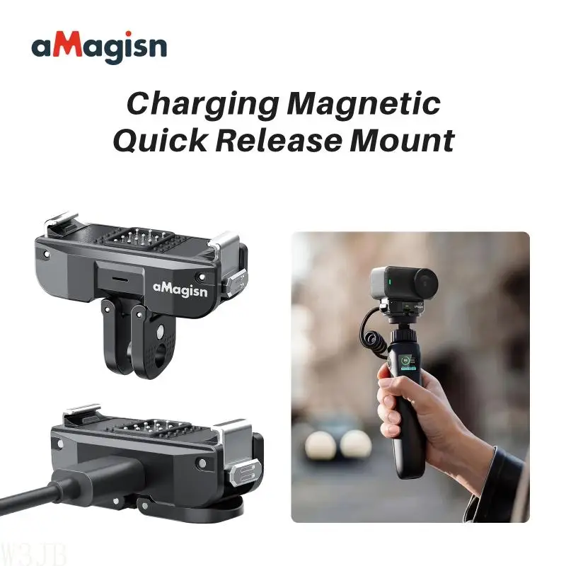 W3JB Quick Release Doppelklauen Magnetfuß Anti-Rutsch-Griff Panoramakamera-Zubehör – Detail 10