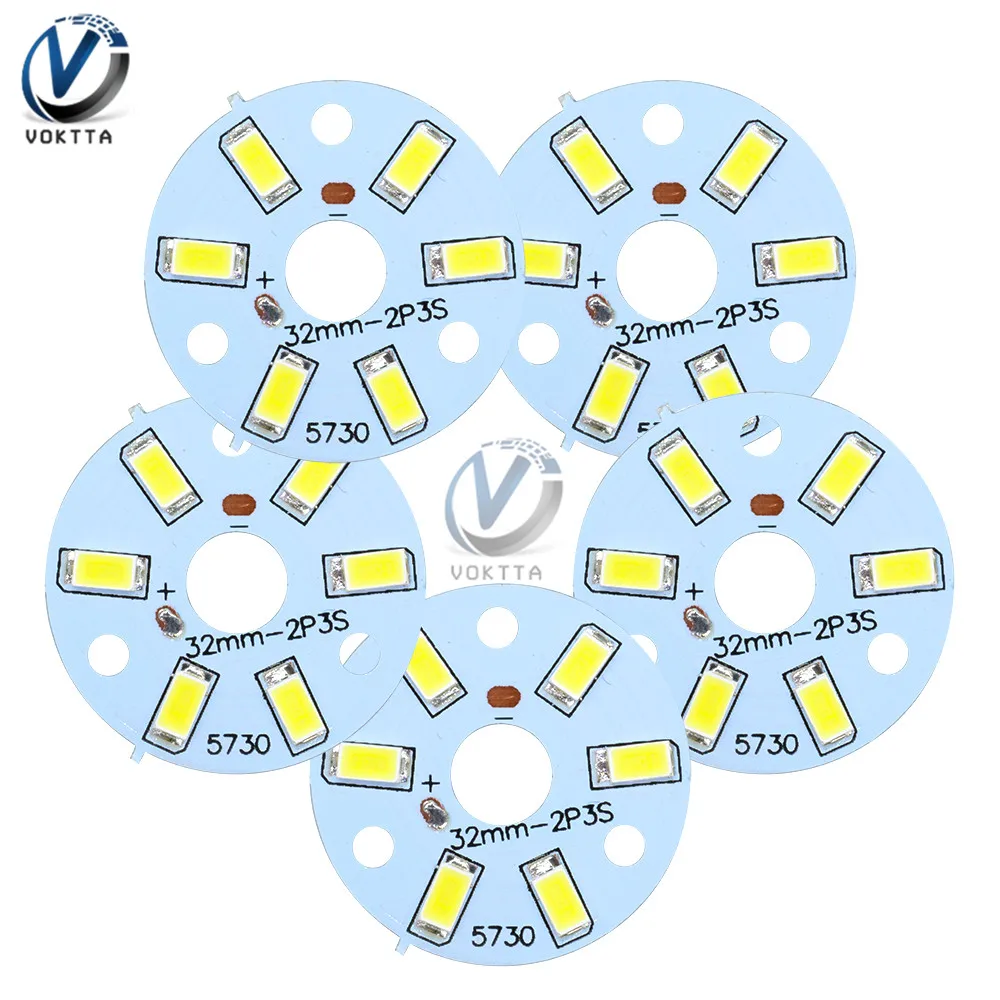 5Pcs 3W 5730 White LED Emitting Diode SMD Highlight Lamp Panel Board SMD Car Interior Dome Light Board LED Panel Lamp