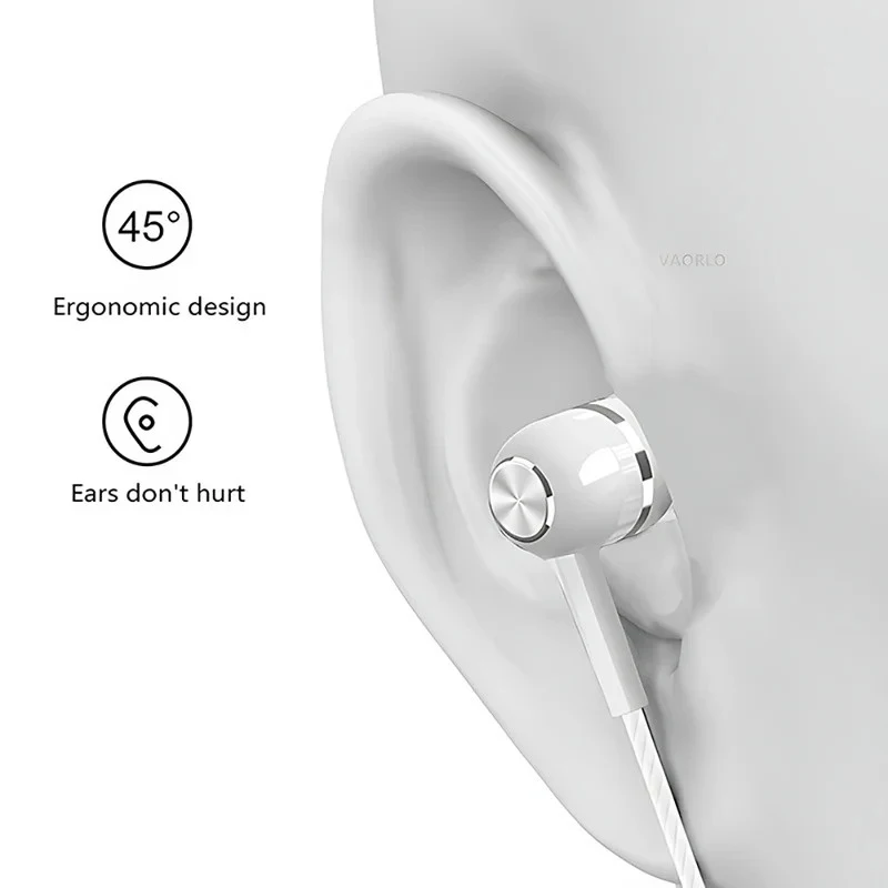 1/2/3/4Pcs 3.5mm Wired Earphone In Ear Headset With HD MIC HIFI Noise Cancel Surround Bass Headphones In-Line Control view 3