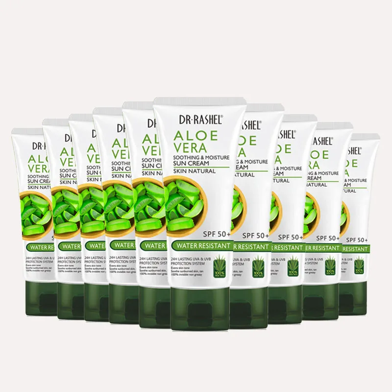 DR RASHEL Aloe Vera Beruhigende und feuchtige Sonnencreme LSF 50+ 10 Stück
