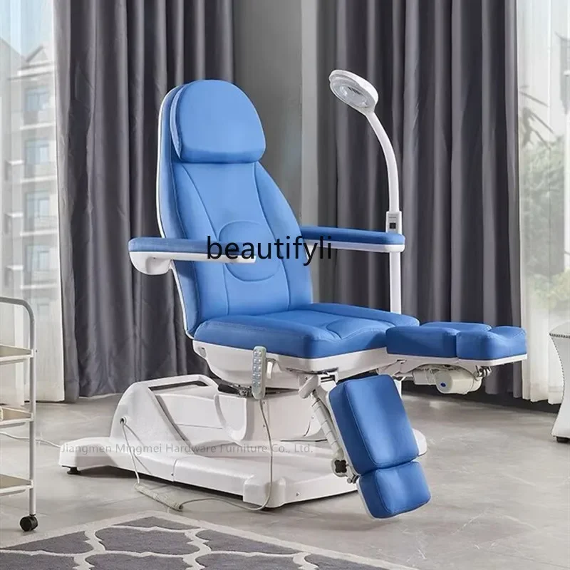 Multifunctional Adjustable Pedicure Chair Electric Lift Beauty Care Bed Rotatable Split Leg Tattoo Tattoo Embroidery Chair