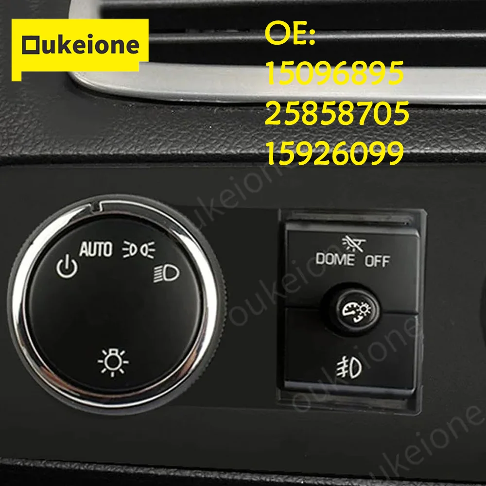 Botón de interruptor de luz antiniebla para faro delantero, para Chevrolet Avalanche Silverado Suburban Tahoe GMC Sierra Yukon 2007-2013, 15096895 25858705