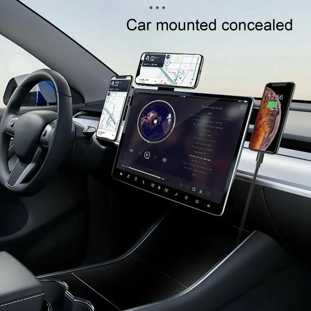 

Car Phone Holder Portable Magnetic Phone Holder Expansion Bracket for Desktop Monitor Side Mount Slim Foldable for Home for Car