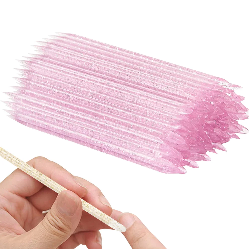 

100/200pcs Disposable Nail Stick Cuticle Pusher Crystal Double Sided Cleaning Cuticle Sticks For Manicure and Pedicure Tool