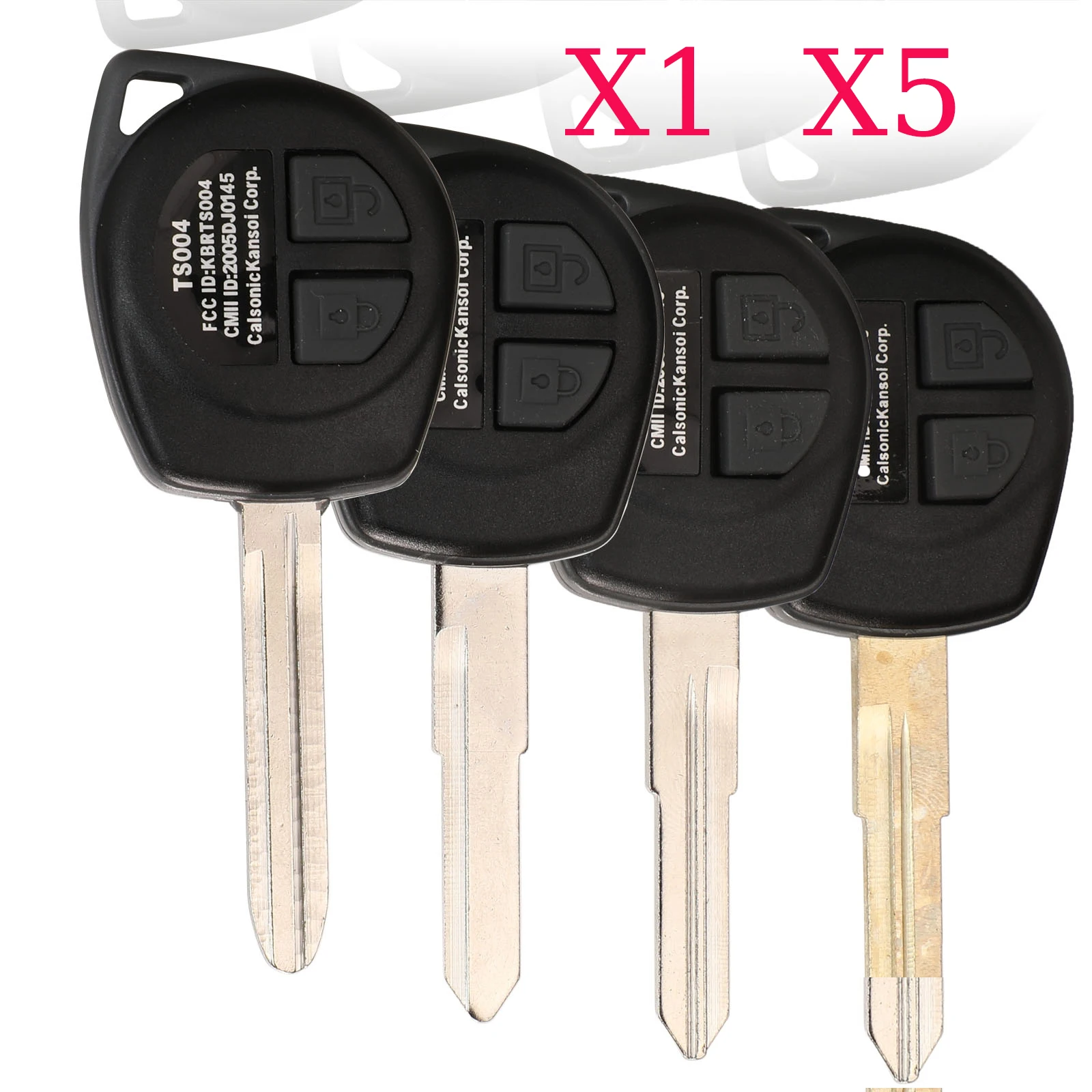 jingyuqin X1 X5 Car Key Shell Fob Case+Rubber Pad For Suzuki Swift Grand SX4 Liana Aerio Vitara GRAND VITARA ALTO Jimny key