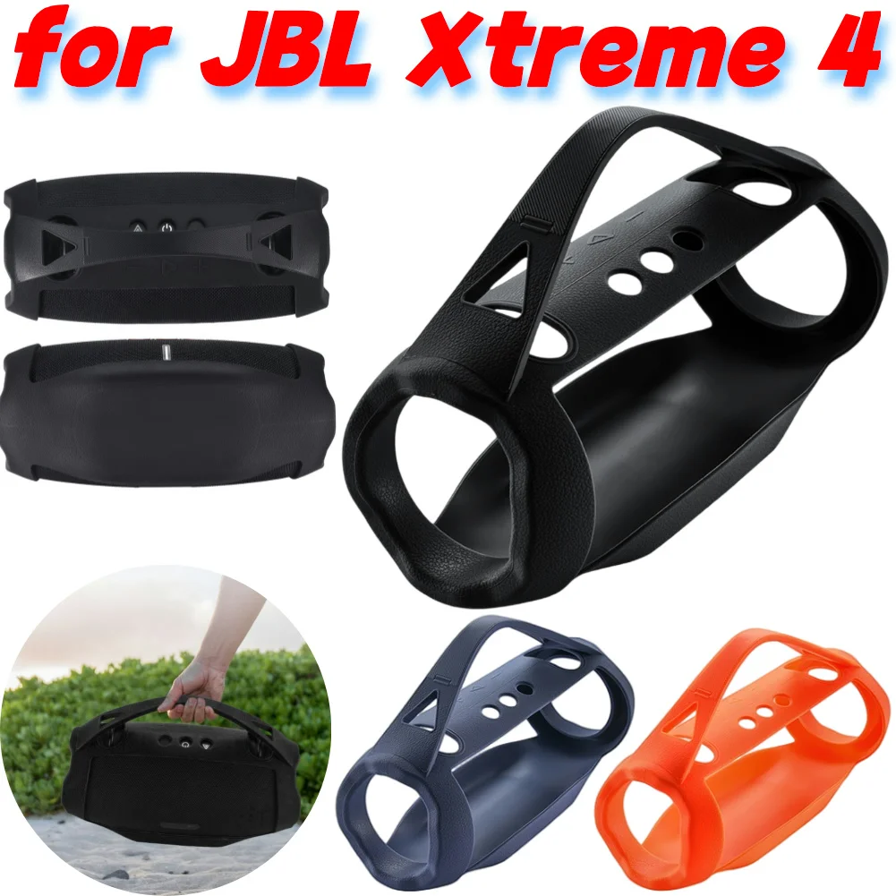 Silicone Cover Case for JBL Xtreme 4 Portable BT Speaker Shockproof Speaker Protective Cover with Handle Portable Travel Case