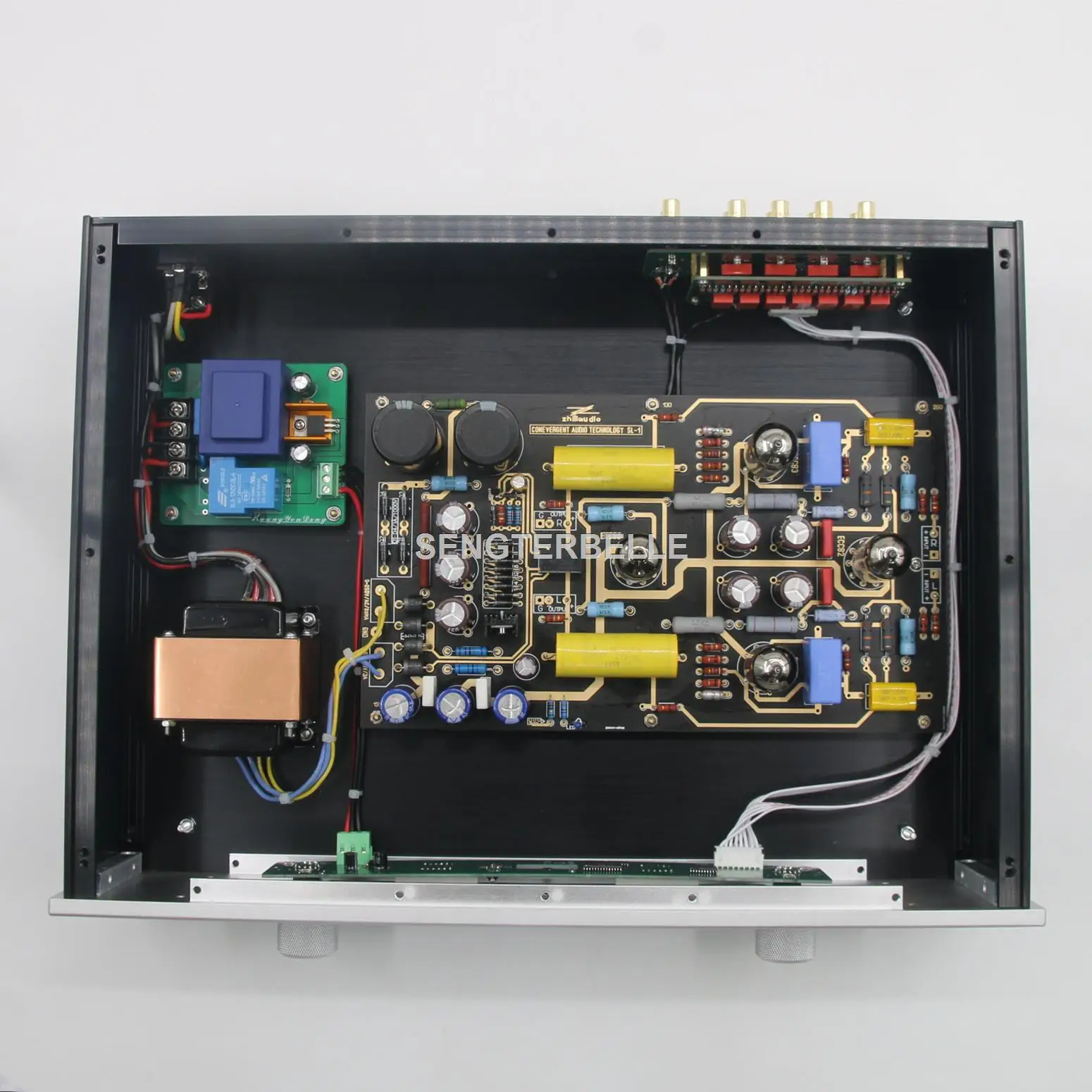 HiFi Remote Version Tube Preamp Stereo Preamplifier Base On CAT SL-1 Circuit +4 Ways Audio Input