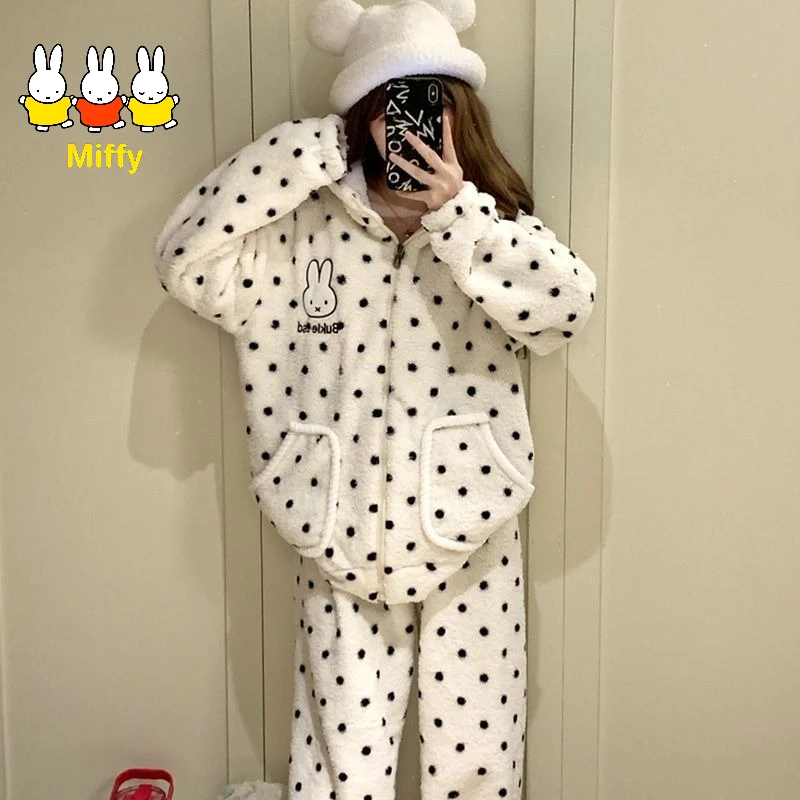 pigiama-kawaii-miffy-simpatico-pigiama-in-pile-corallo-con-personaggi-dei-cartoni-animati-ideale-per-l’autunno-e-l’inverno-con-imbottitura-extra-e-un-set-di-abbigliamento-da-casa-con-cappuccio
