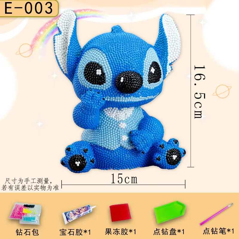 DIY Piggy Bank Children\'s Handicraft Point Drilling Piggy Bank Ornaments Sticker Diamond Painting Vinyl Doll Children Toys Gift