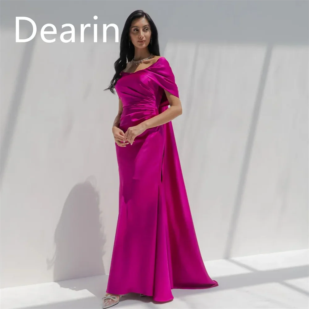 

Customized Evening Dress Prom Gown Party Occasion Women YPMWZX Square Collar Column Floor Length Skirts Stole Bespoke D