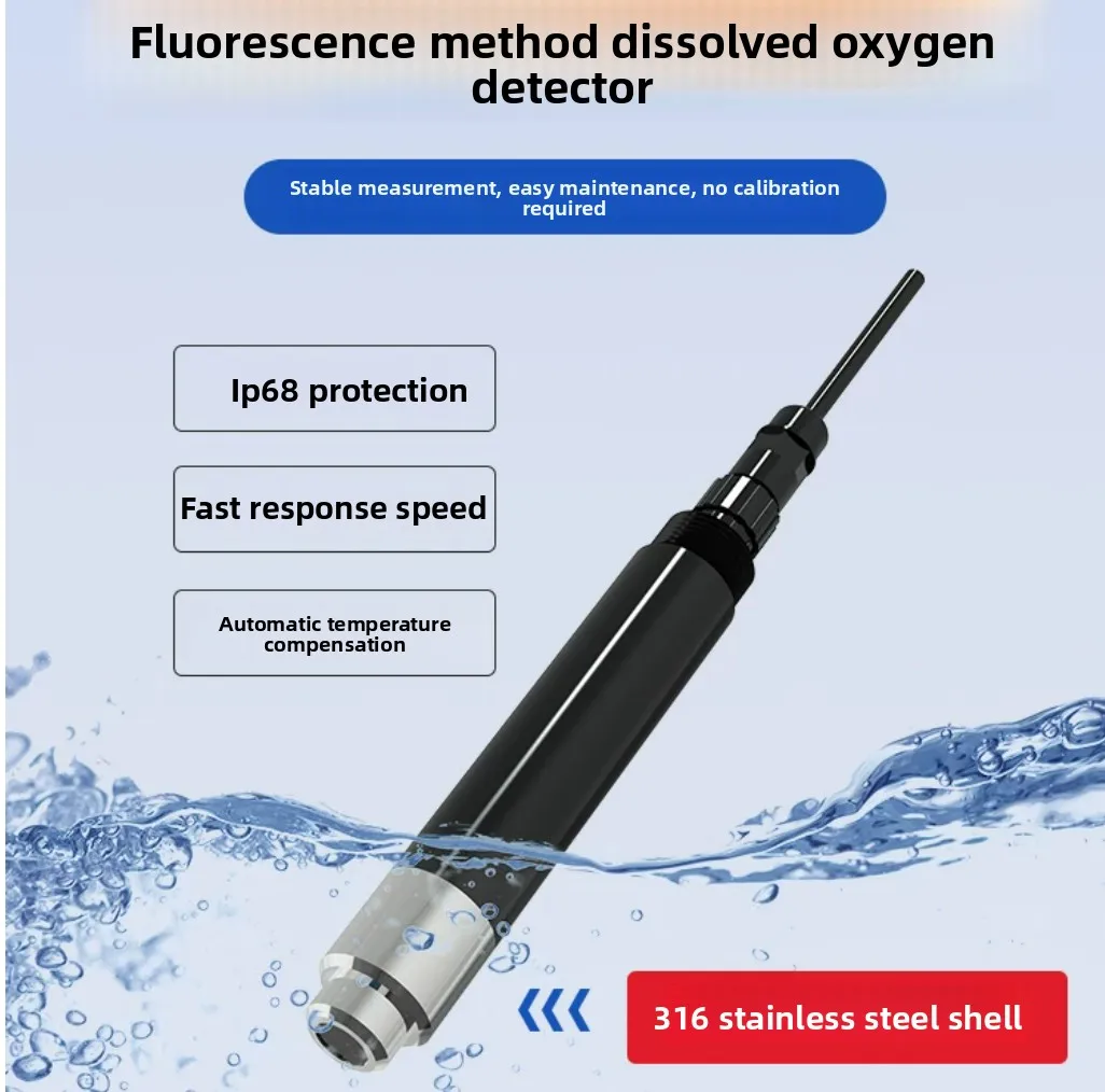 Online Fluorescence Dissolved Oxygen Sensor Meter for Aquaculture Industrial Water