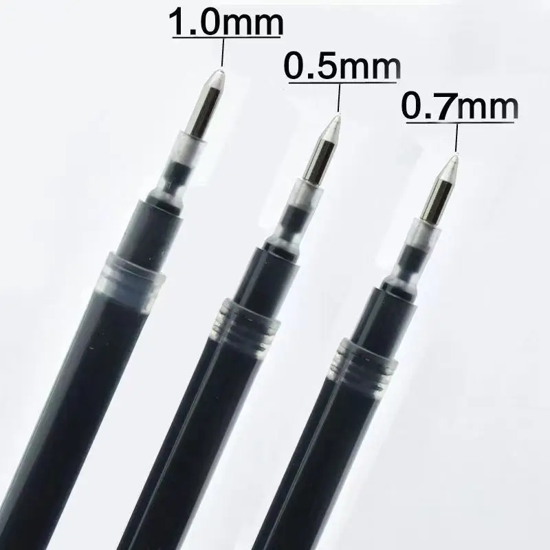 20pcs Large Capacity 1.0 0.7 0.5 Pen Refills Signature Black Blue Red Business Office Carbon Student Water Core Calligraphy