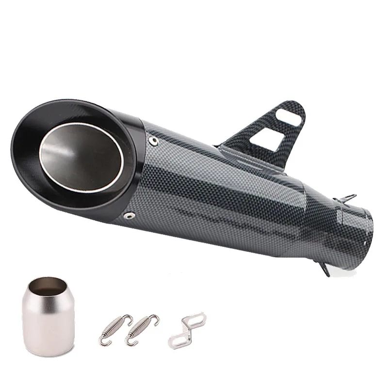 دراجة نارية العادم SC الخمار الأنابيب كاتم الصوت Z250 Z300 Z400 ZX10 MT0709 R25 R3 R6 لكاواساكي نينجا هوندا ياماها/2 طبقة 51 مللي متر #4