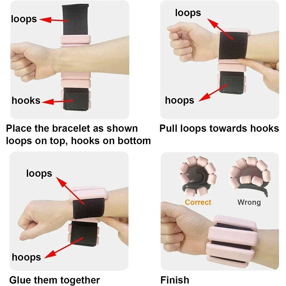 Invisible Weight-Bearing Bracelet, Wearable Wrist and Ankle Weights, Adjustable Wrist Weight Training Silicone Bangle