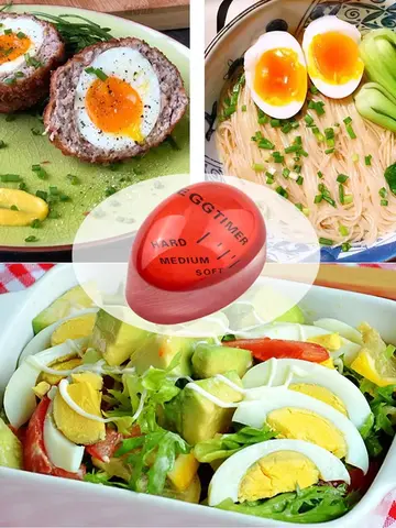 FAIS DU Egg Timer Kitchen Electronic Gadget Color Egg Cooking Changing Yummy Soft Hard Boiled Eco-Friendly Resin Red Timer Tools