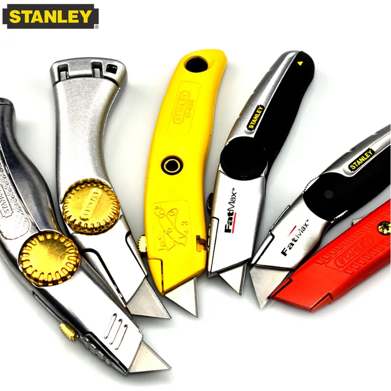 Imagem -02 - Stanley-heavy Art Knife Grau Industrial Wallpaper Safety Paper Box Opening Corte de Cabo Multifuncional Faca Automática