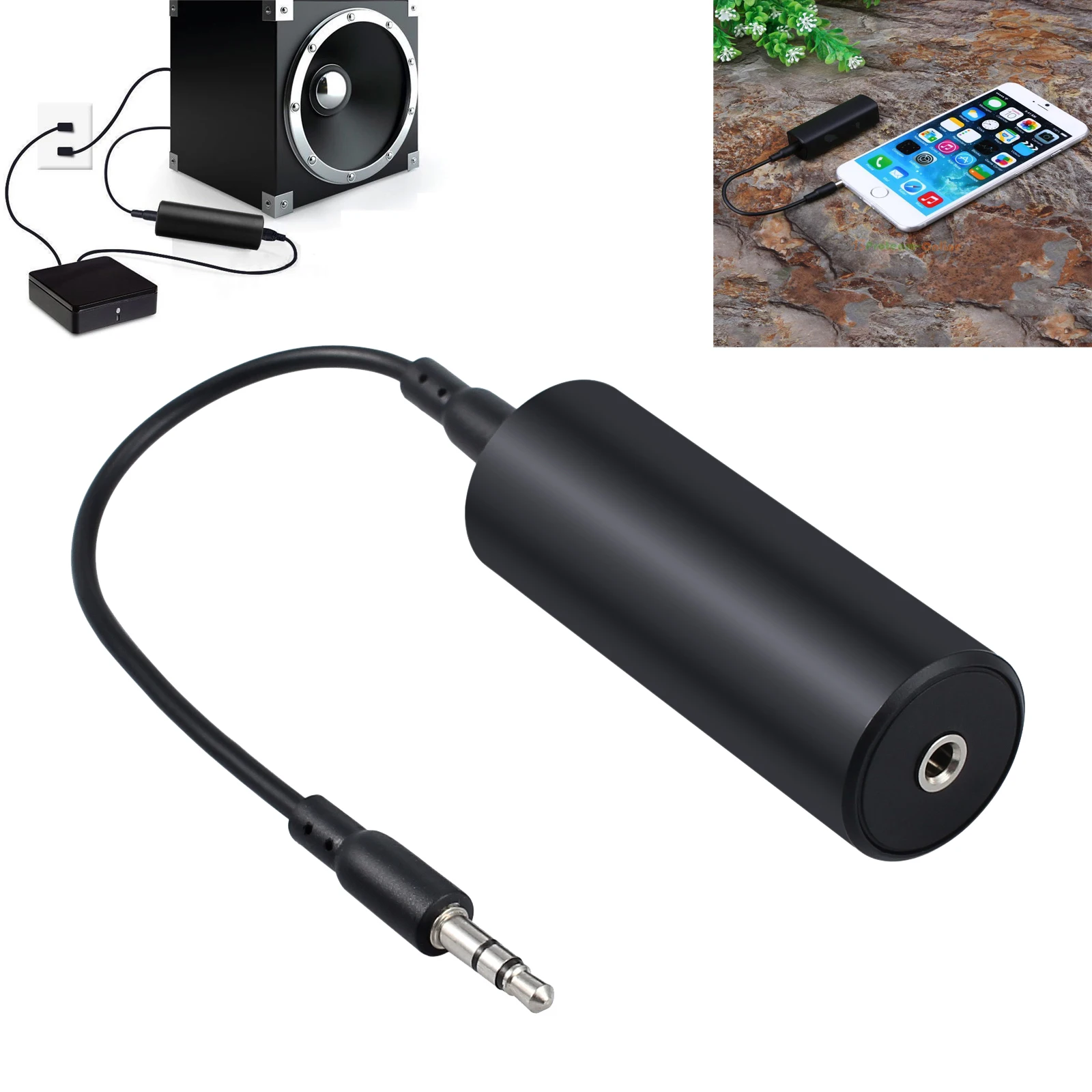 

Car Audio Isolator Aux Noise Suppressor Filter Ground Loop Isolator Hum Killer For Car Audio System AUX Car Audio-visual Cable