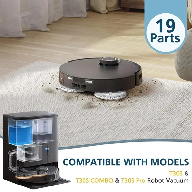 Replacement Kit For ECOVACS DEEBOT T30S/T30S COMBO/T30S Pro Vacuum Cleaners