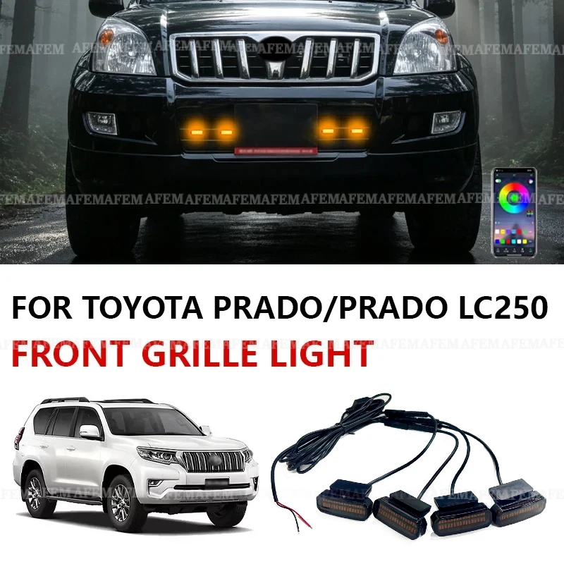 FOR TOYOTA PRADO/PRADO LC250 center grid small yellow light Front Grille Lights Daytime Running Warning Light Modified Lights
