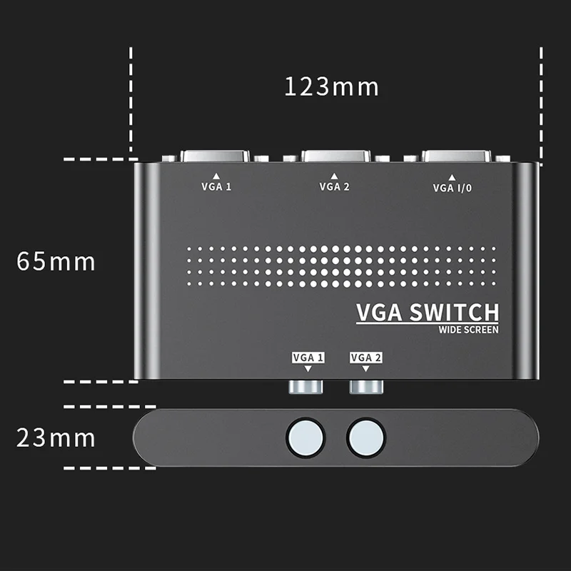 Converter Adapter 2 IN 1 Out VGA Manual Sharing Selector Switcher Box VGA Switcher Splitter