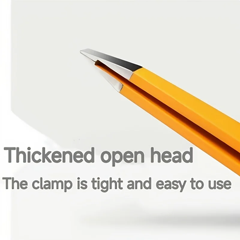 Pinça profissional de aço inoxidável - Sobrancelhas angulares, pêlos faciais - Ferramenta para aliciamento de barba e sobrancelhas - Design ergonômico