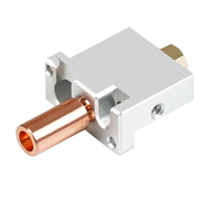 Superior-For FLSUN V400 3D Printer Hotend Nozzle Print Head Brass Heat Block Throat Copper Plated Extruder Parts