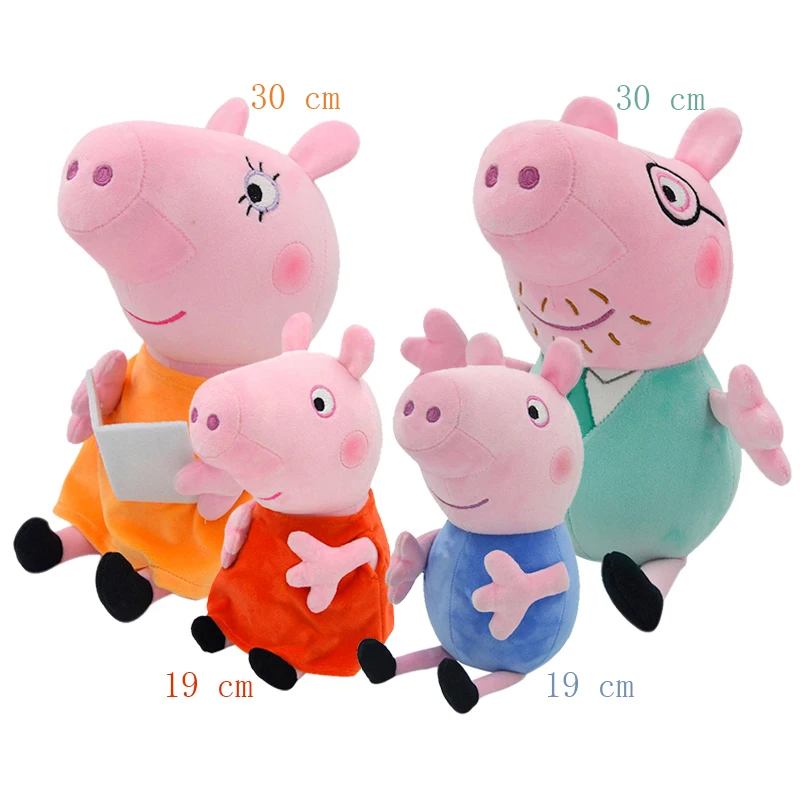 Peppa Pig Plush Toys Cartoon Anime Figure George Dad Mum Holiday Party Decoration Family Of 4 Suit Children's Birthday Gifts