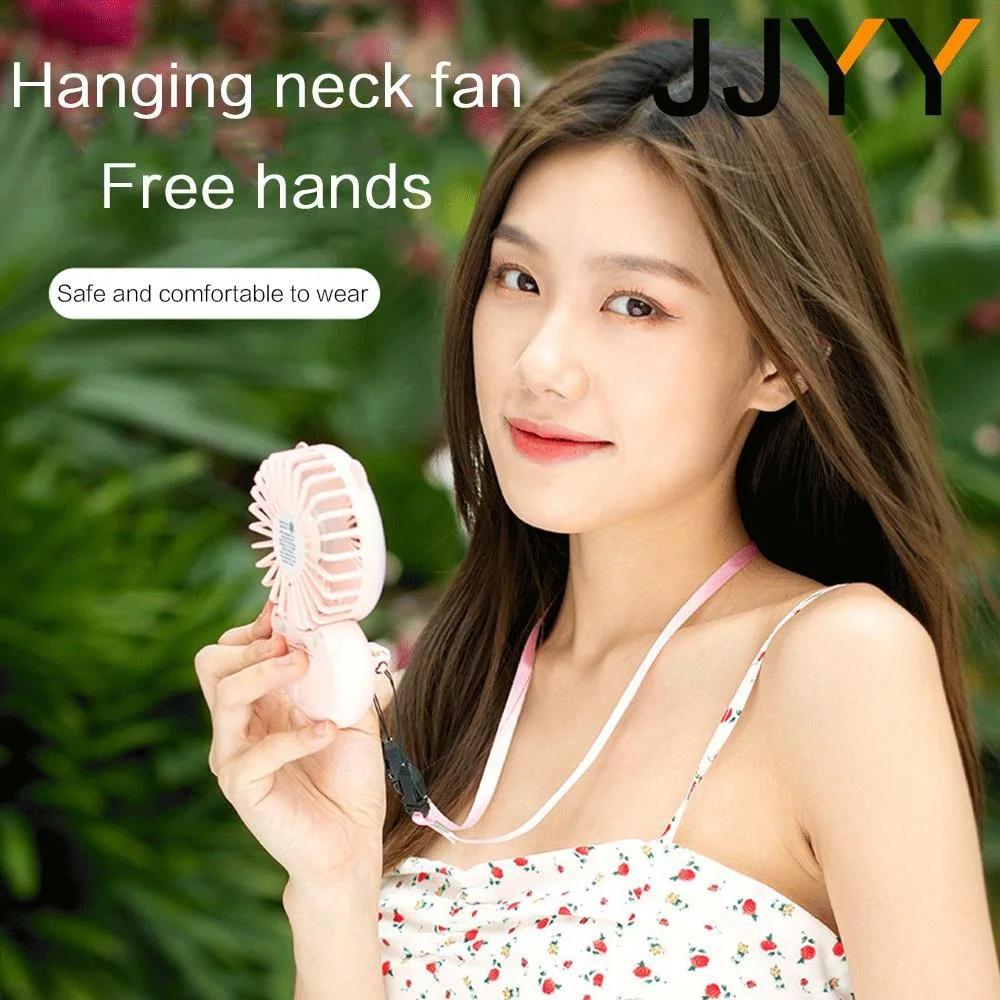 Portable Fan Clip On USB Rechargeable Mini Desk Folding Neck 6-in-1 LED Light 3-Speed Personal Cooling Office Outdoor Camping