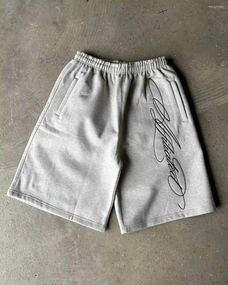Y2K Harajuku Street Fashion Acrylic Knit High Waist Capri Shorts for Men and Women Baggy Sports Jogging Casual Basketball Kids