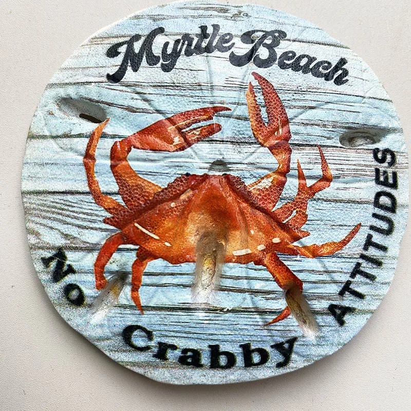 Myrtle Beach, American Beach crabs, tourist souvenirs 3D refrigerator magnets, collectible crafts, home decor items