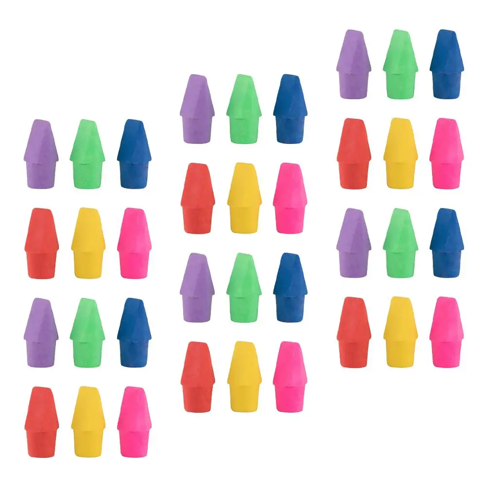 50pcs Pencil Caps Students Protectors Adorable Pencil Extenders Extenders Lightweight Safe Practical